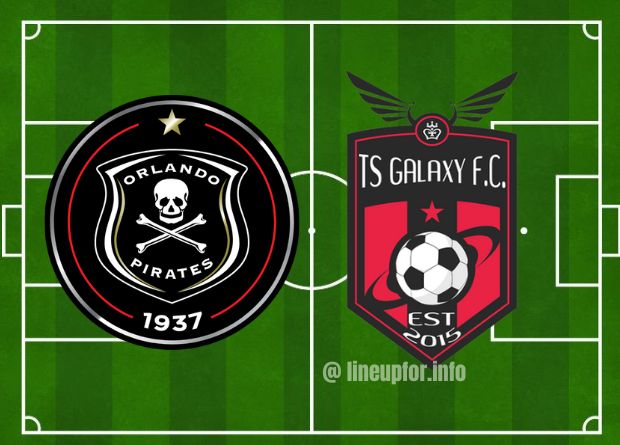 Starting lineup for Orlando Pirates vs TS Galaxy Today, in a PSL Fixture match, also follow the match live score results.